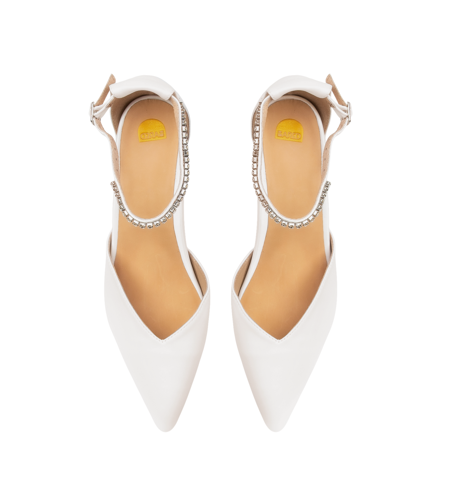 Pewee White Satin High Heels