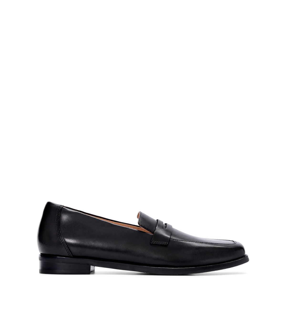Piha Black Leather Loafers