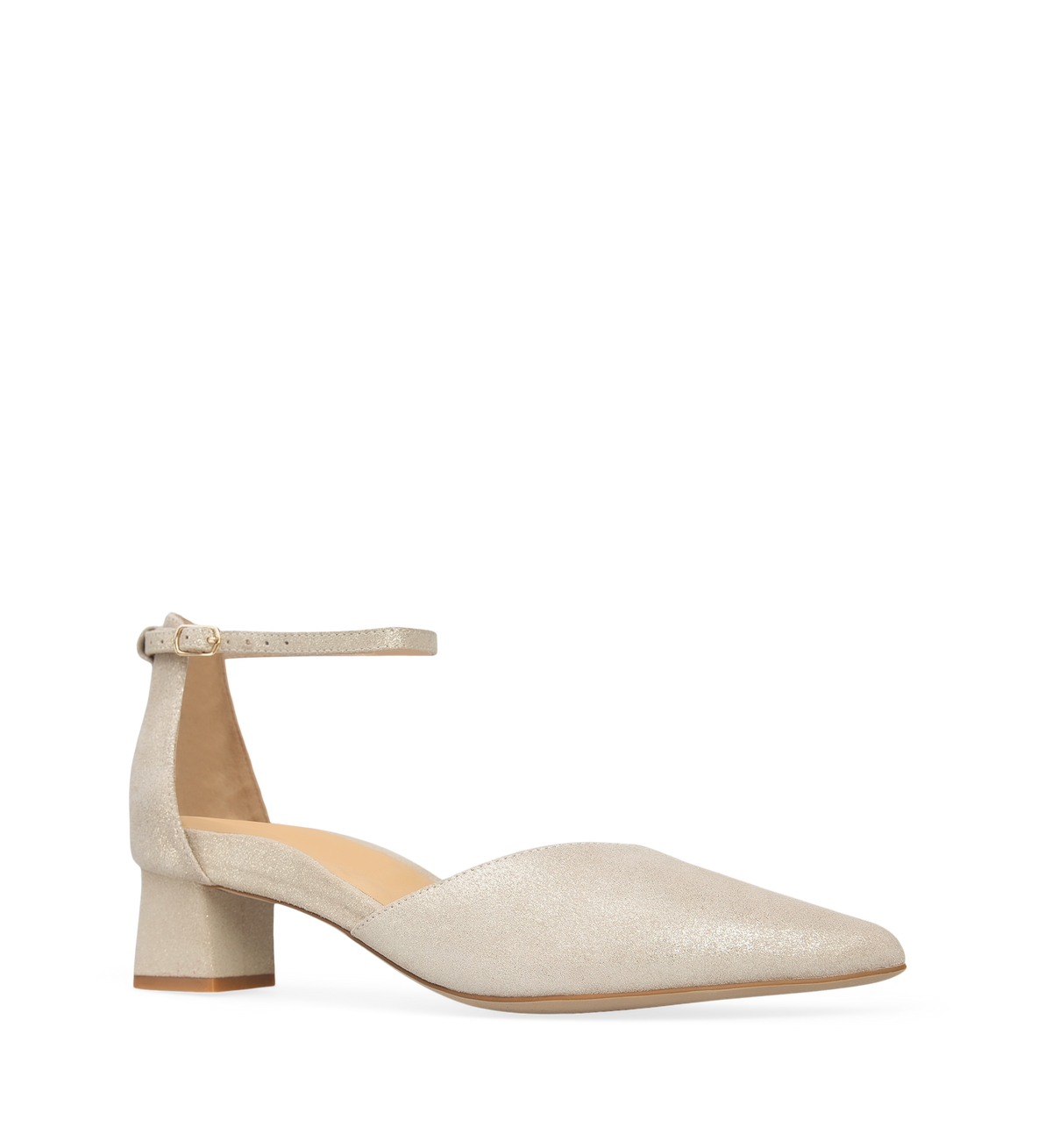 Quelea Shimmer Leather Low Heels