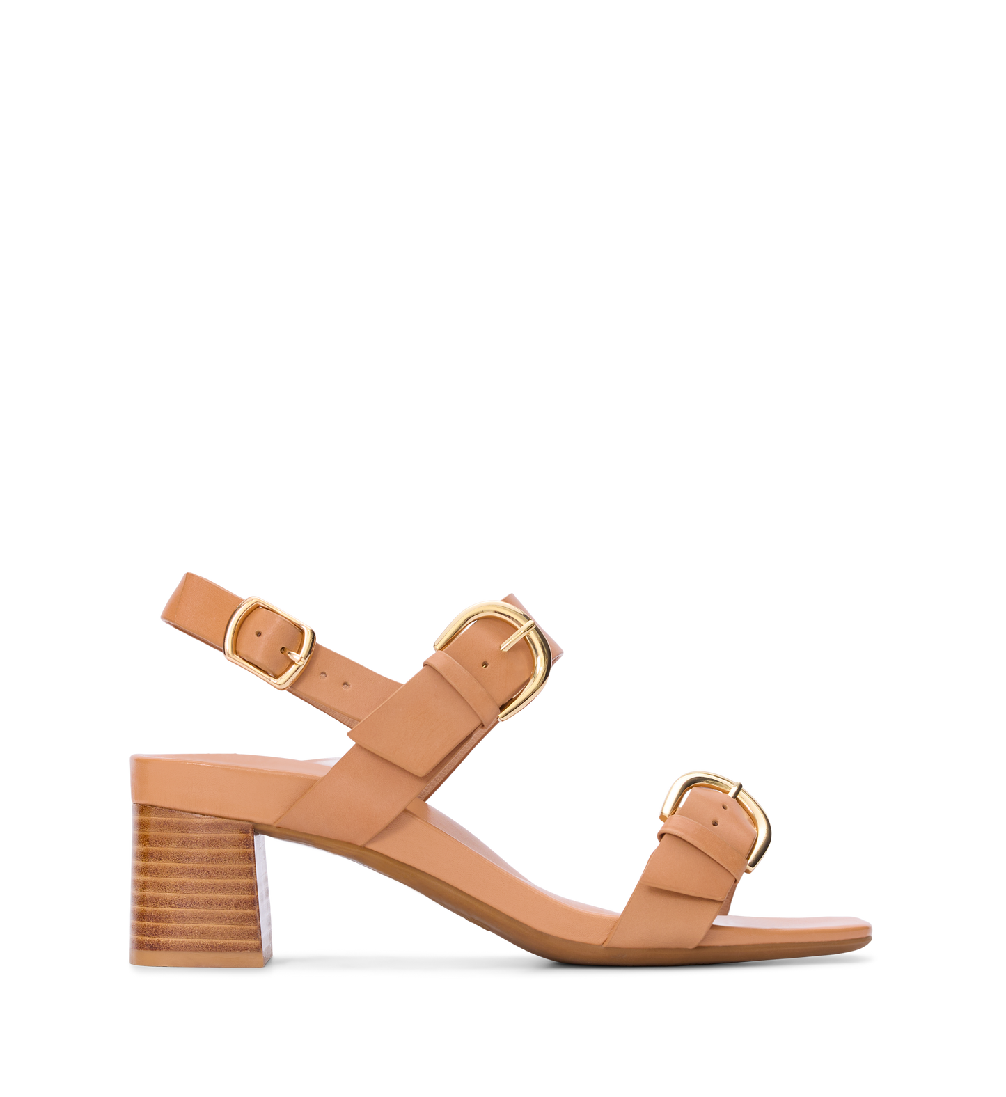 Radjah Clay Tan Leather Low Heels