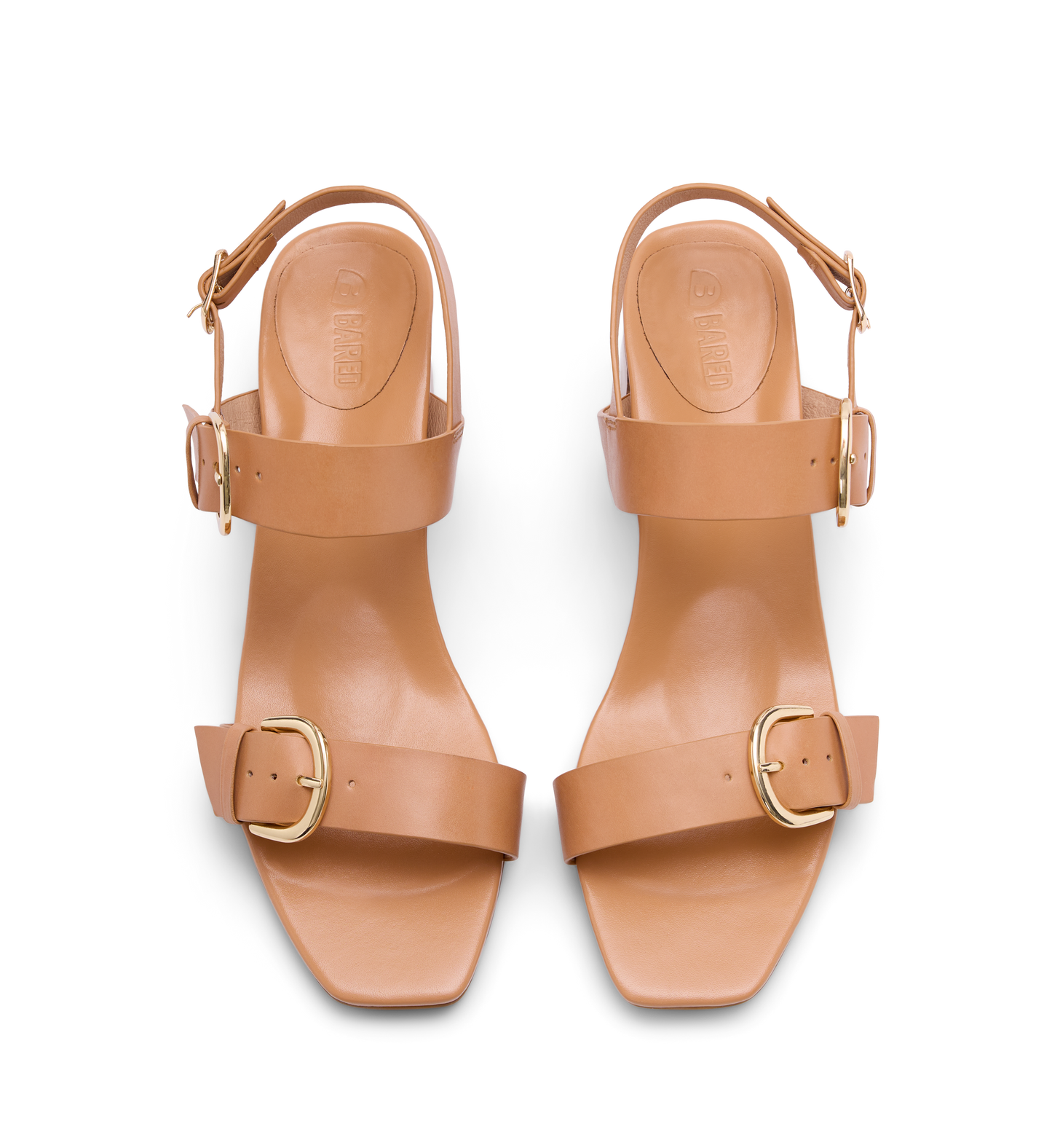 Radjah Clay Tan Leather Low Heels