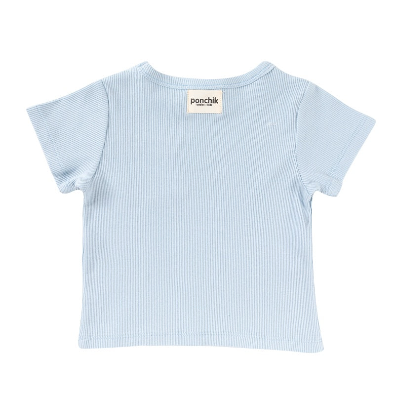 Ribbed cotton t shirt