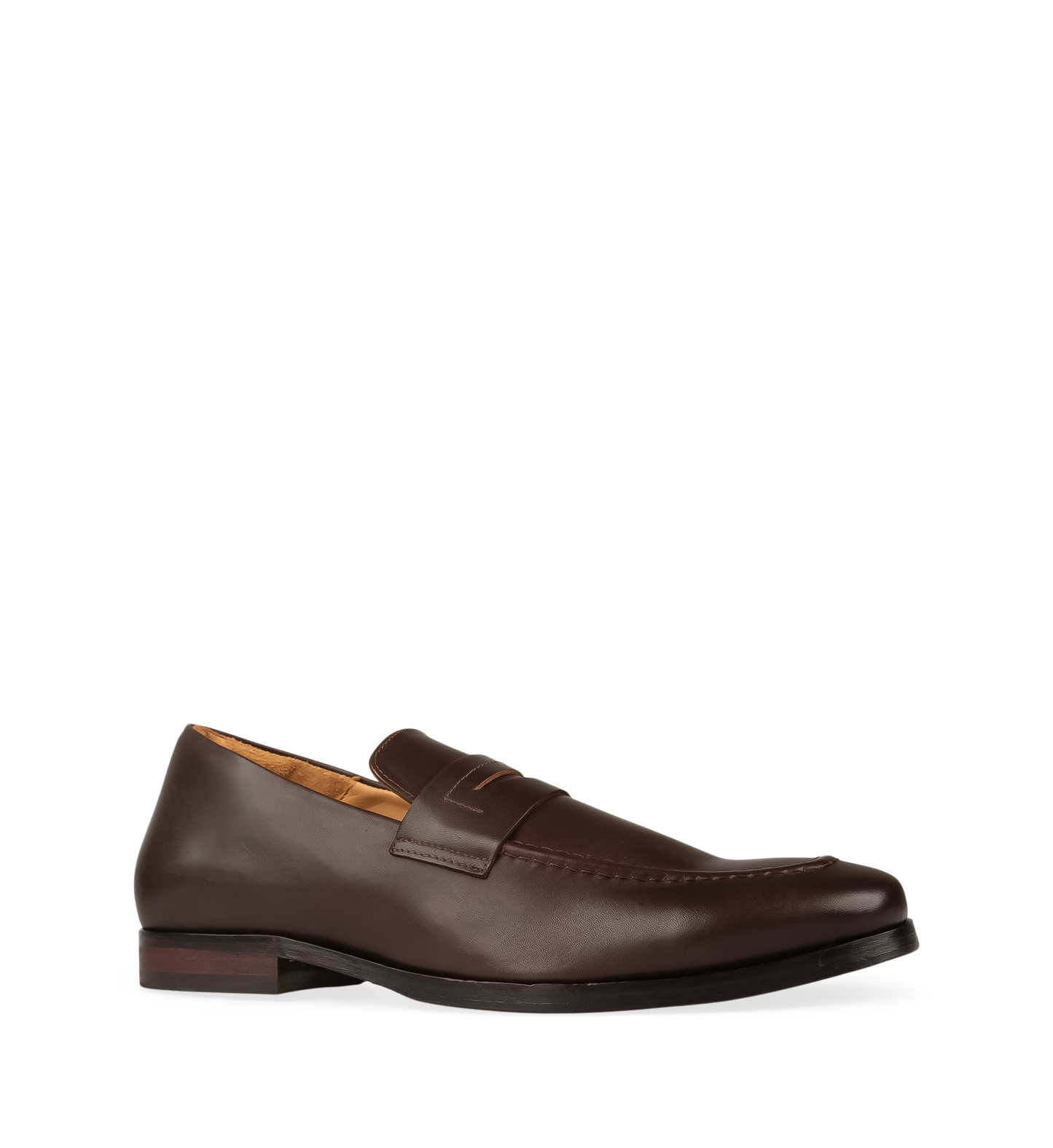 mens leather loafer in chocolate brown
