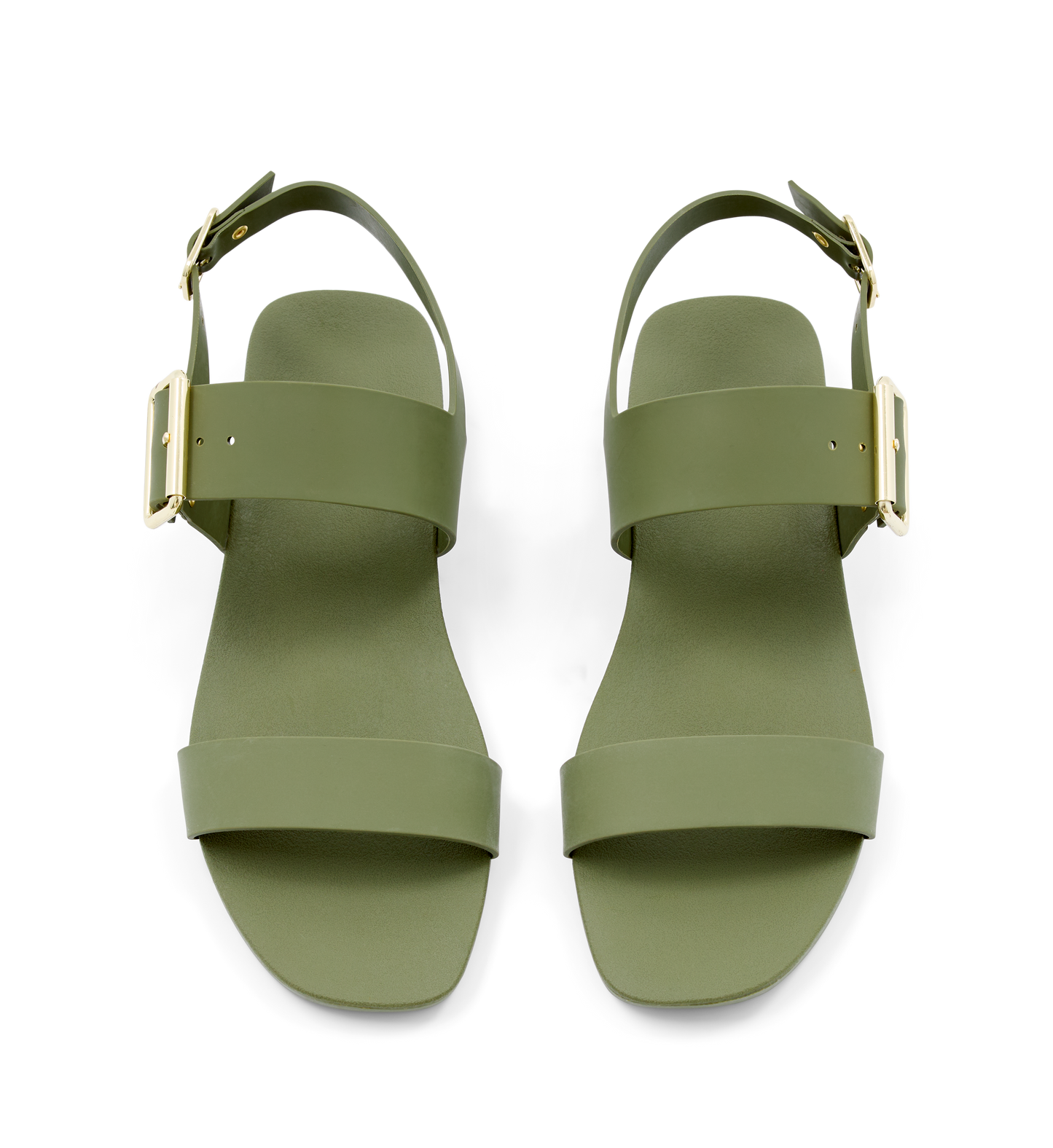 Sanderlings Olive Rubber Flat Sandals