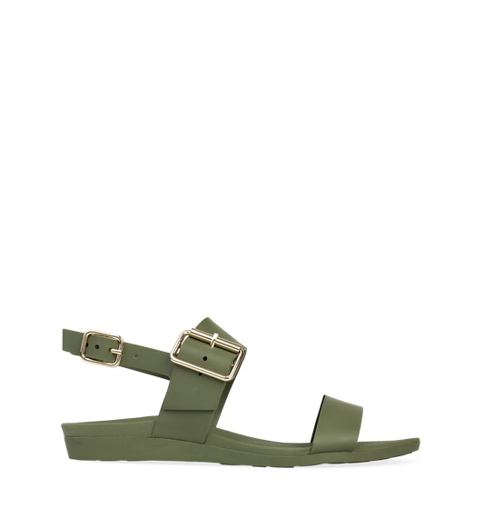 Sanderlings Olive Rubber Flat Sandals