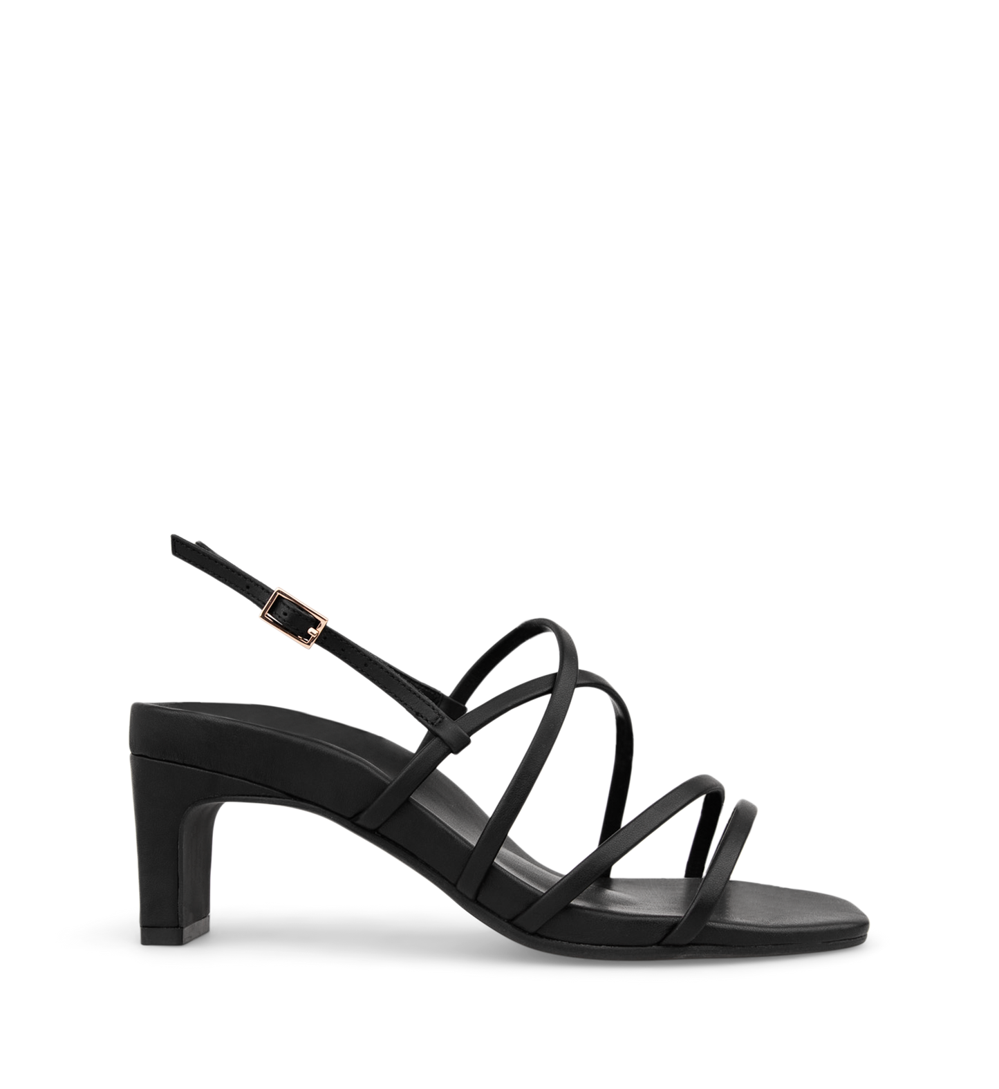 Sapayoa Black Leather Low Heels