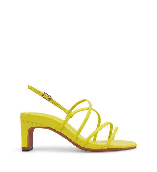 Sapayoa Citrus Yellow Leather Low Heels