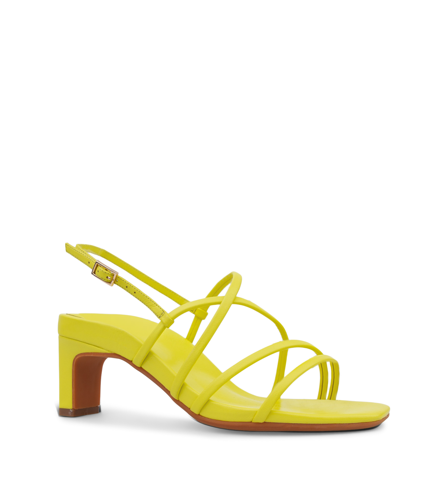 Sapayoa Citrus Yellow Leather Low Heels