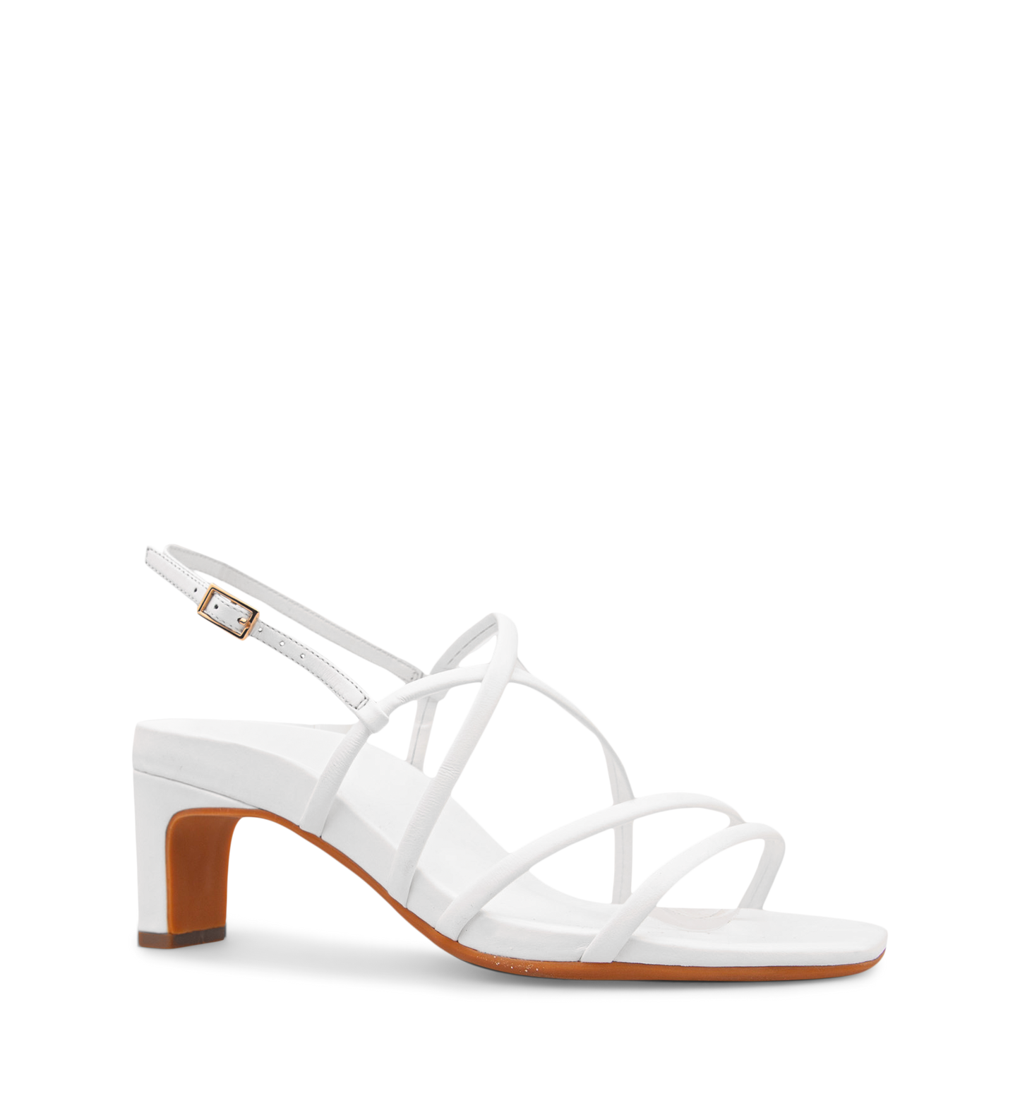 Sapayoa White Leather Low Heels