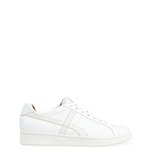 Seriema White Leather & Suede Sneakers
