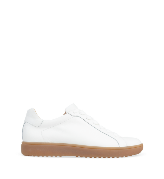 Shearwater Natural White Leather & Gum Sole Sneakers