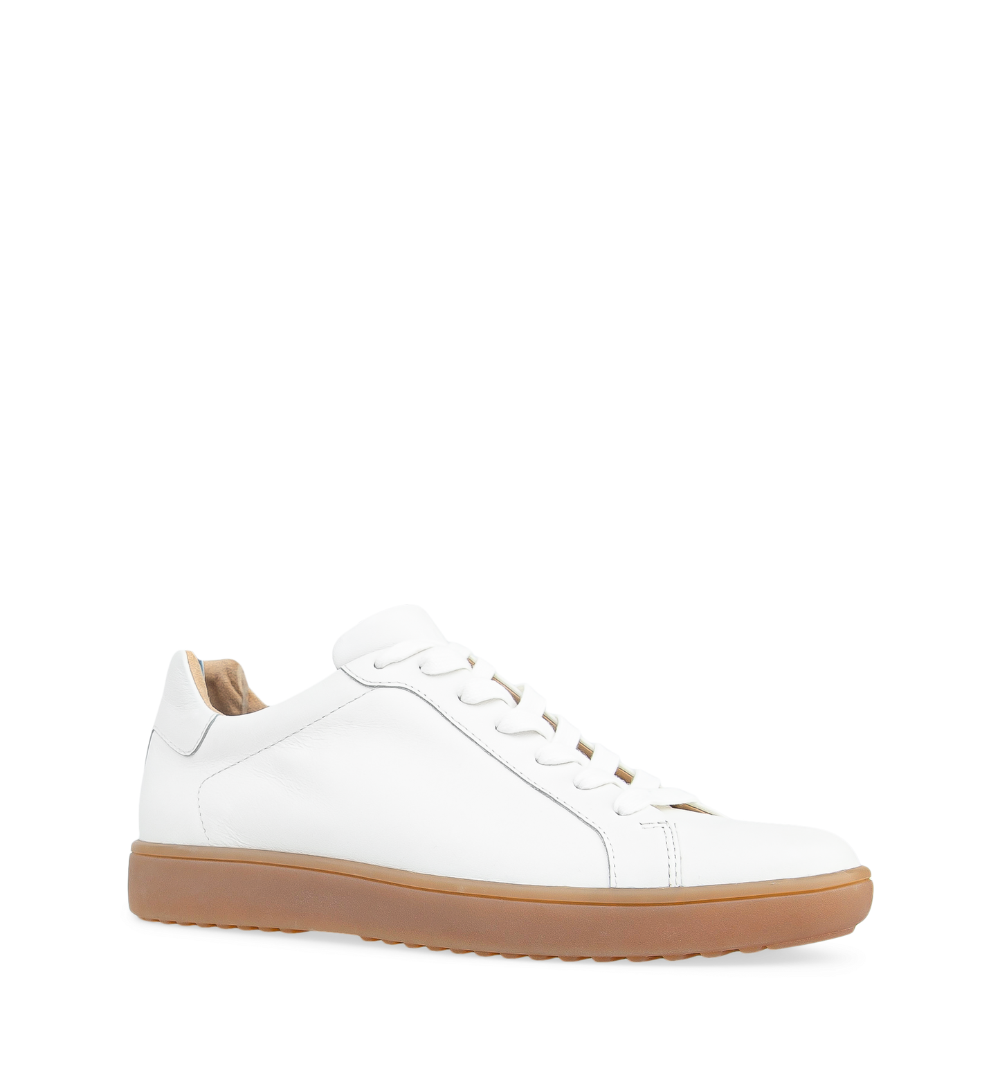 Shearwater Natural White Leather & Gum Sole Sneakers