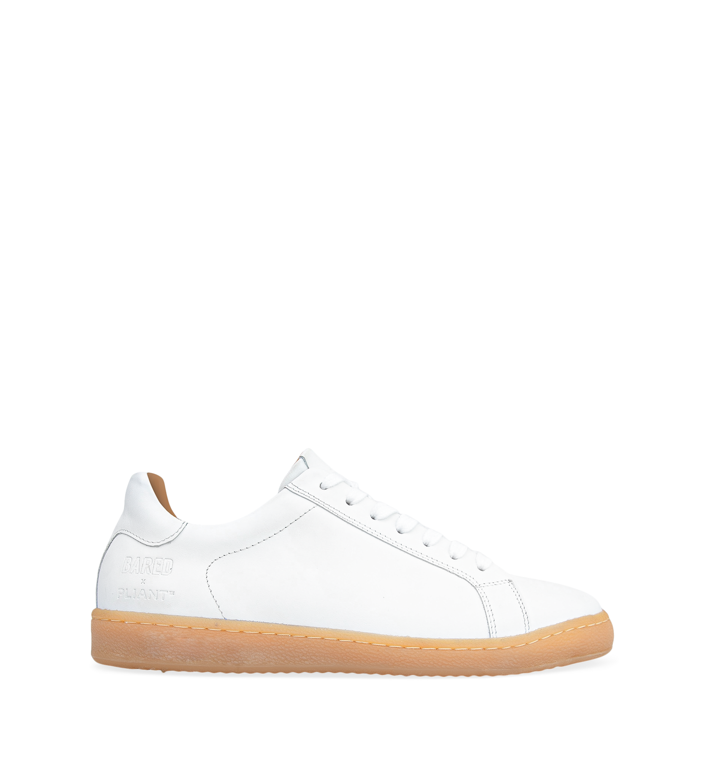 Silkie White Leather & Gum Sole Sneakers