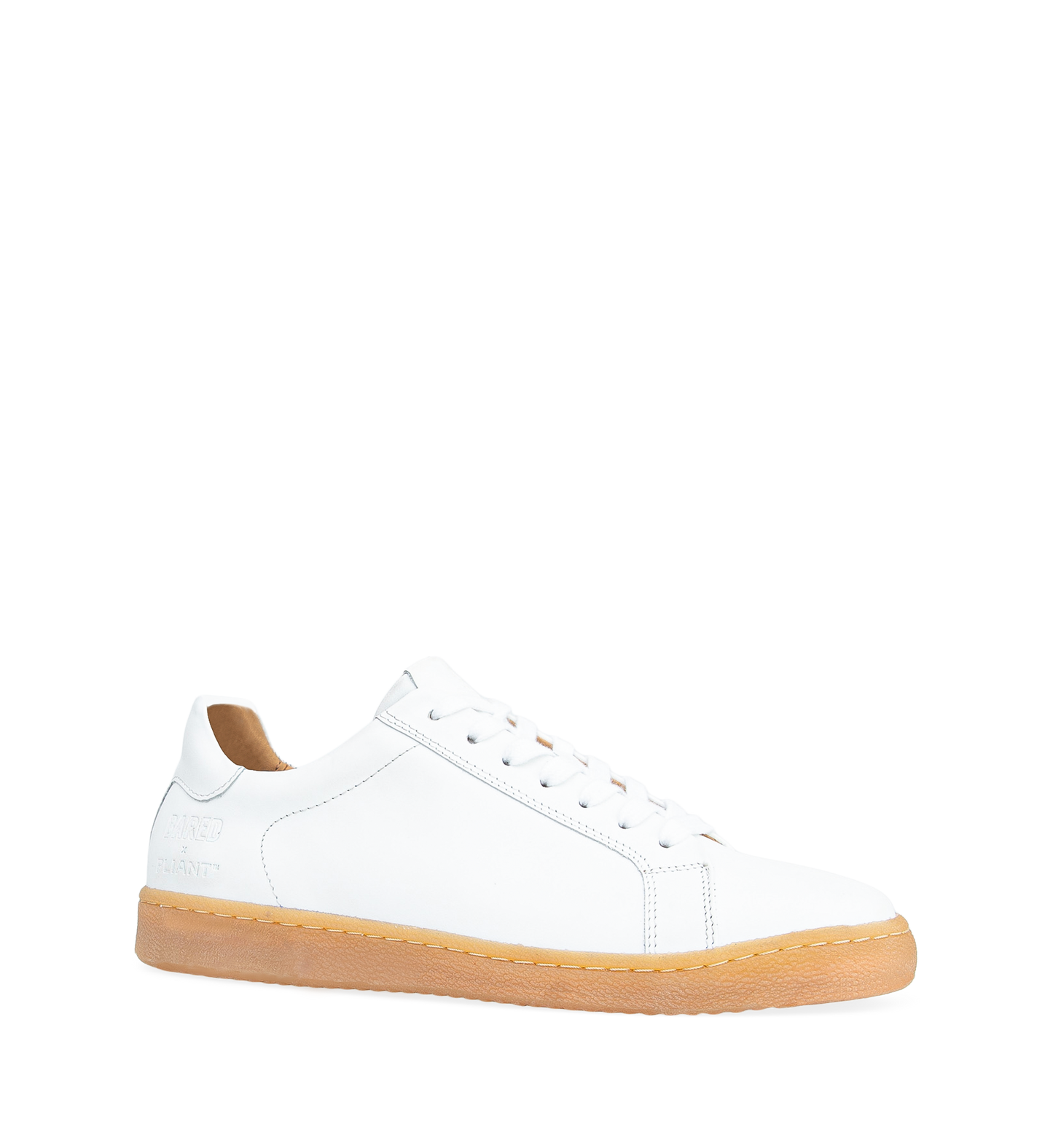 Silkie White Leather & Gum Sole Sneakers