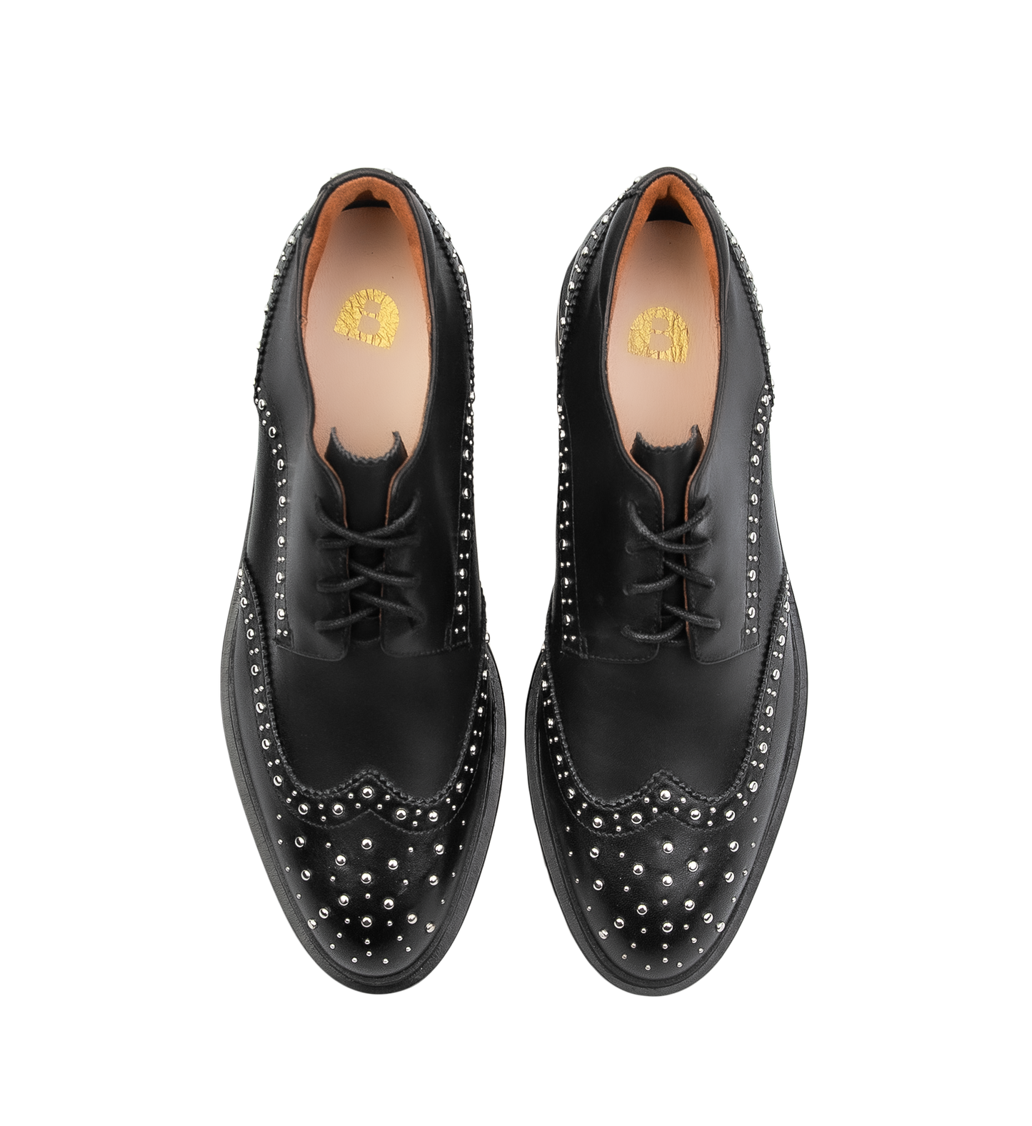 Silktail Black Leather & Hardware Flats