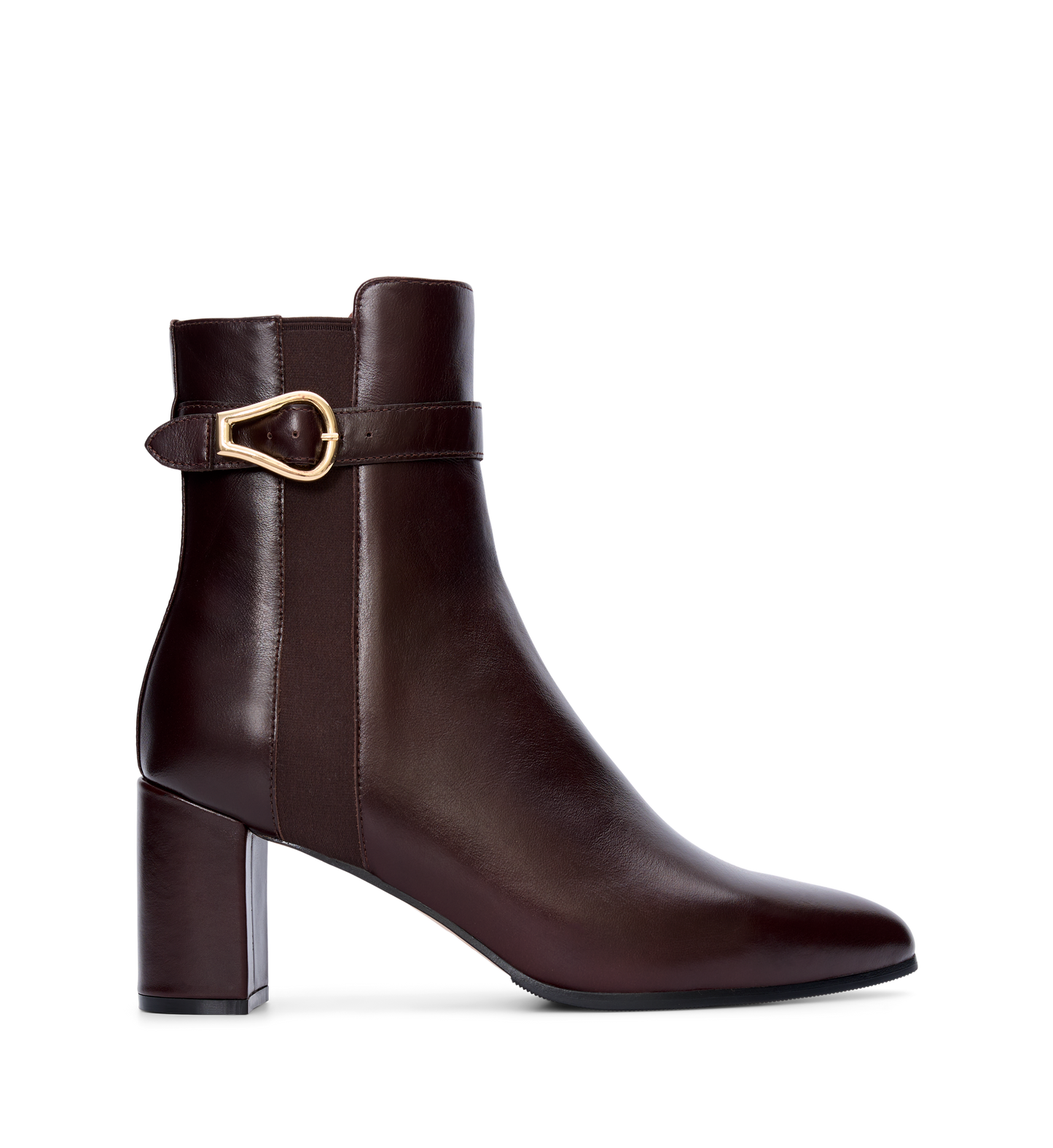 Snowcap Mahogany Brown Boxed Leather Heeled Boots