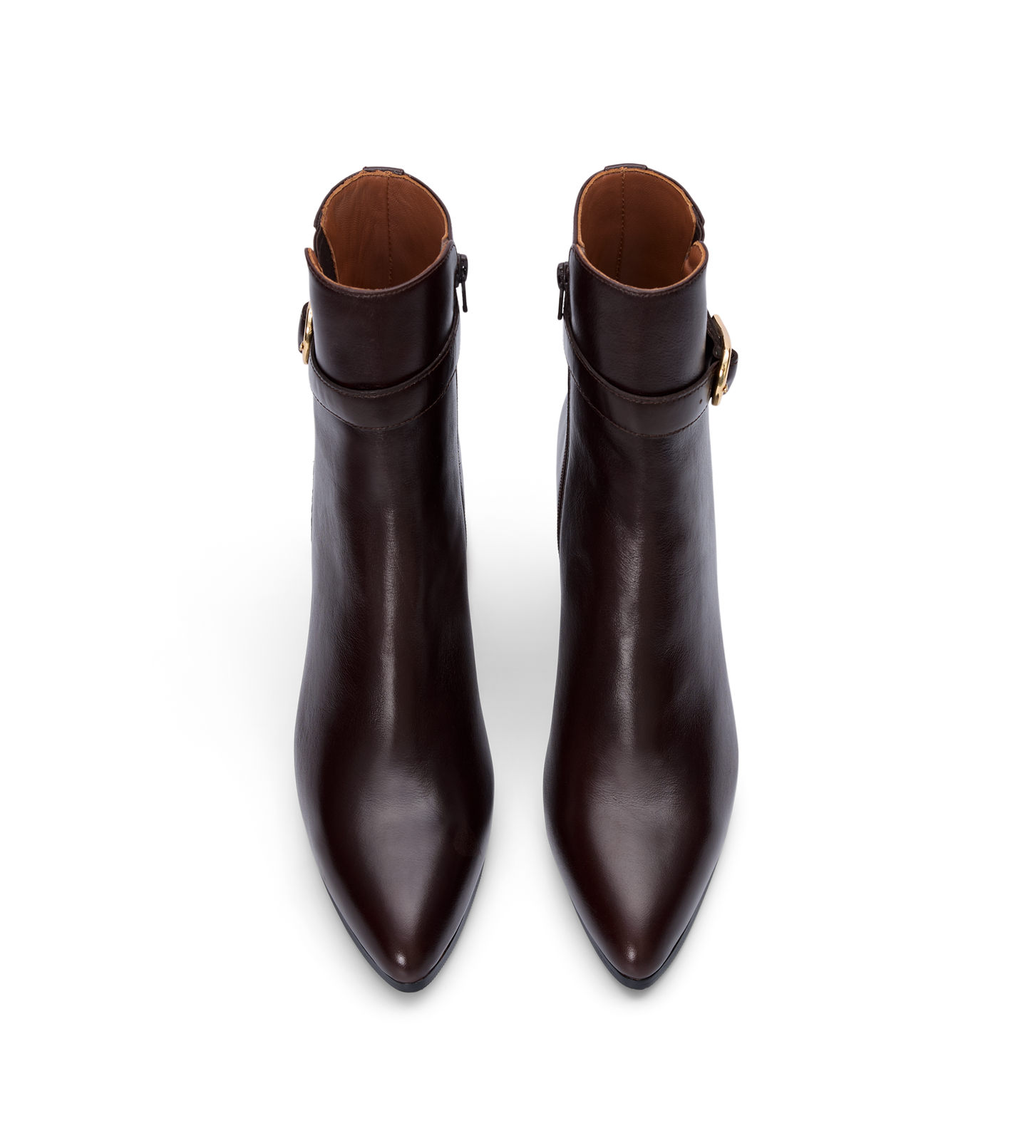 Snowcap Mahogany Brown Boxed Leather Heeled Boots