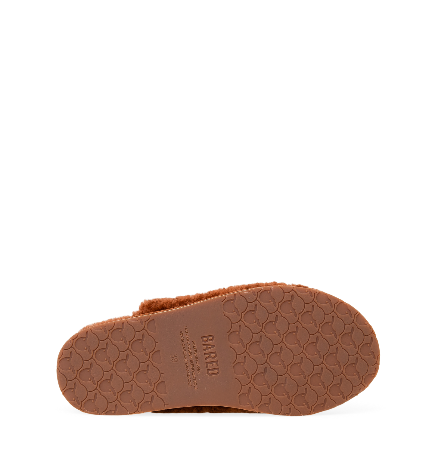 sole of the bared footwear snuggling slipper