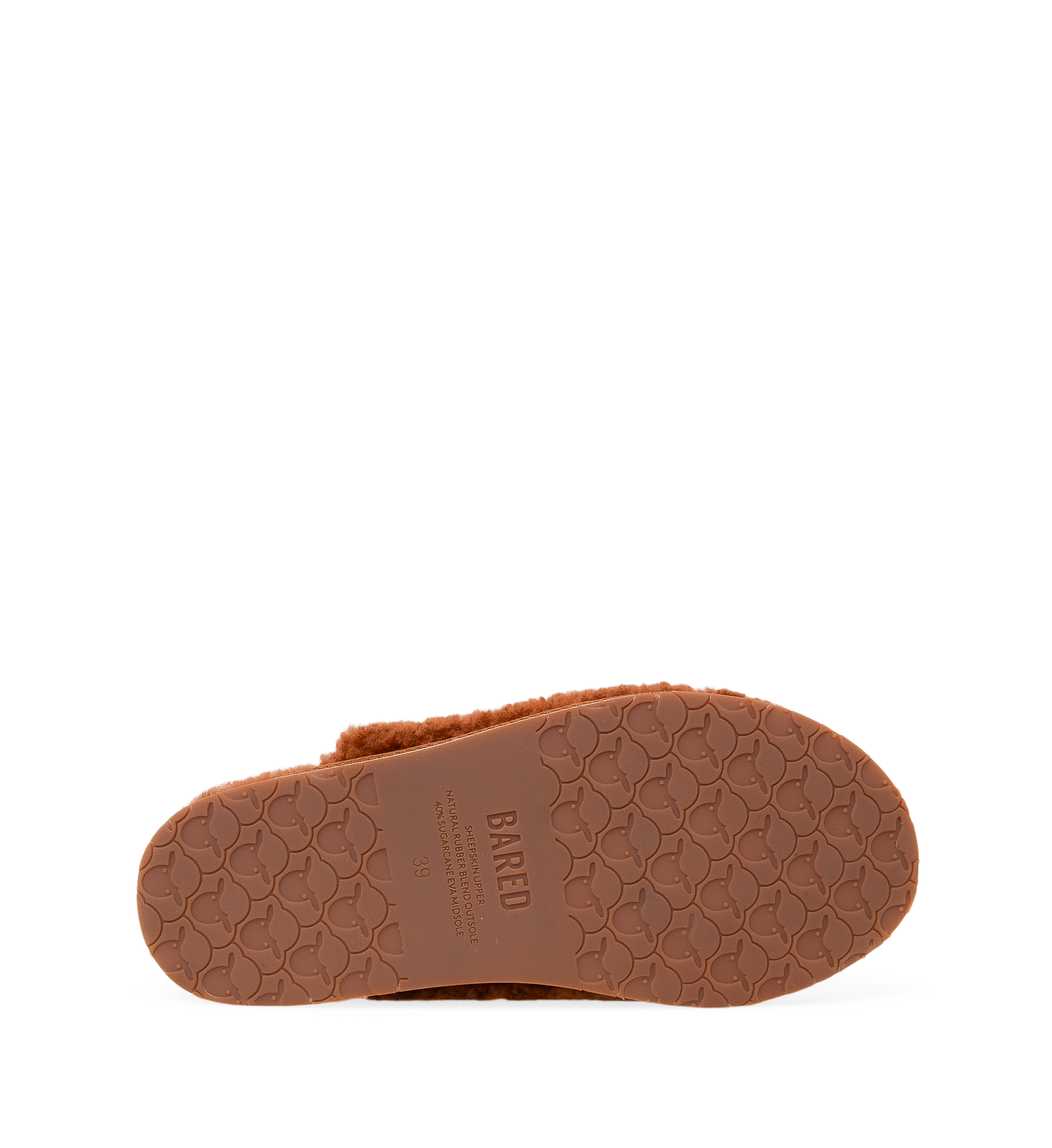 sole of the bared footwear snuggling slipper