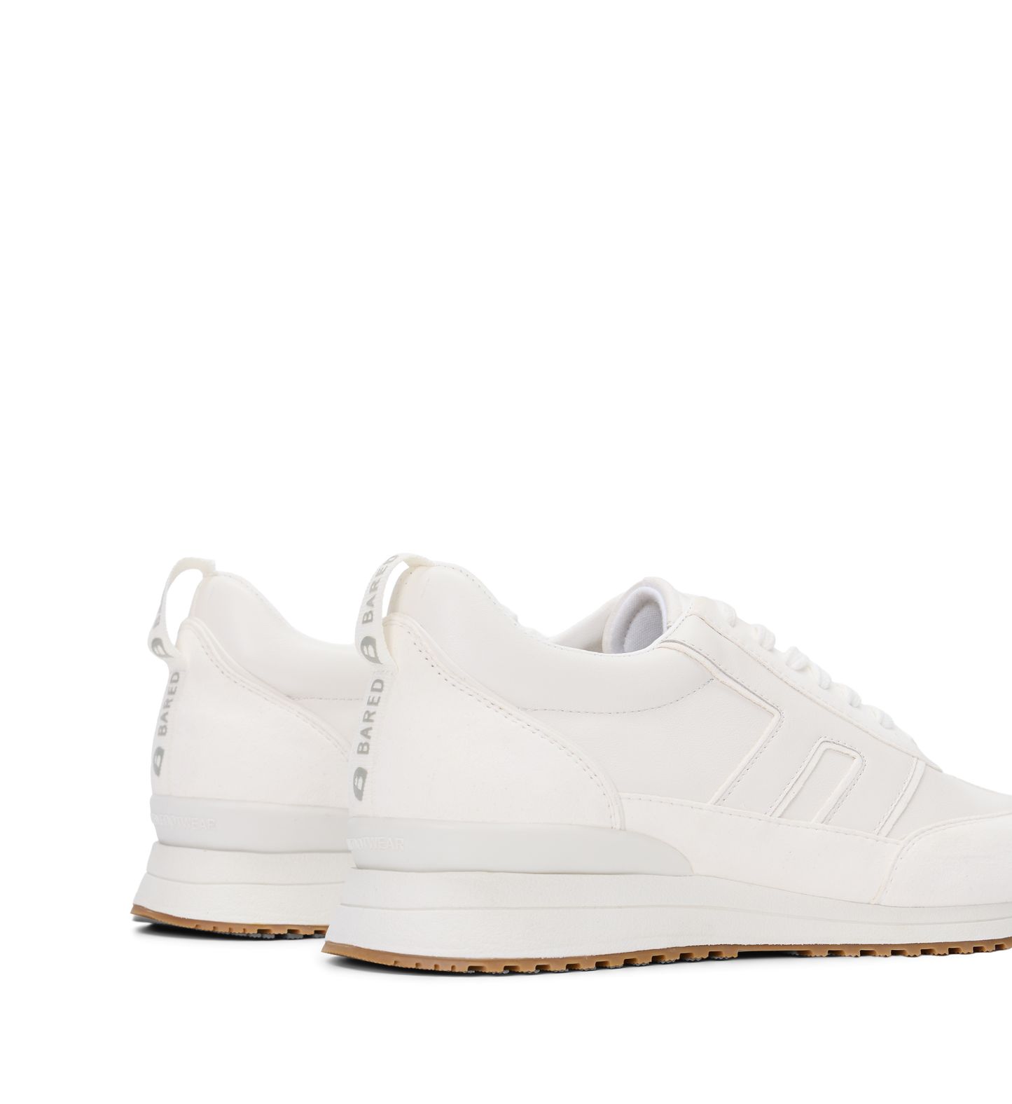 White sneakers with a minimal background