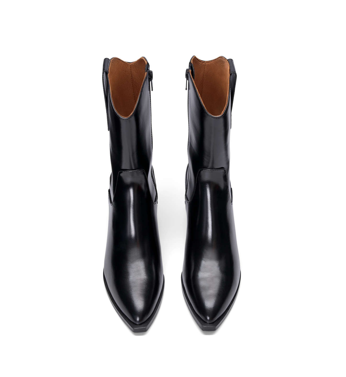 Strix Boxed Leather Heeled Boots
