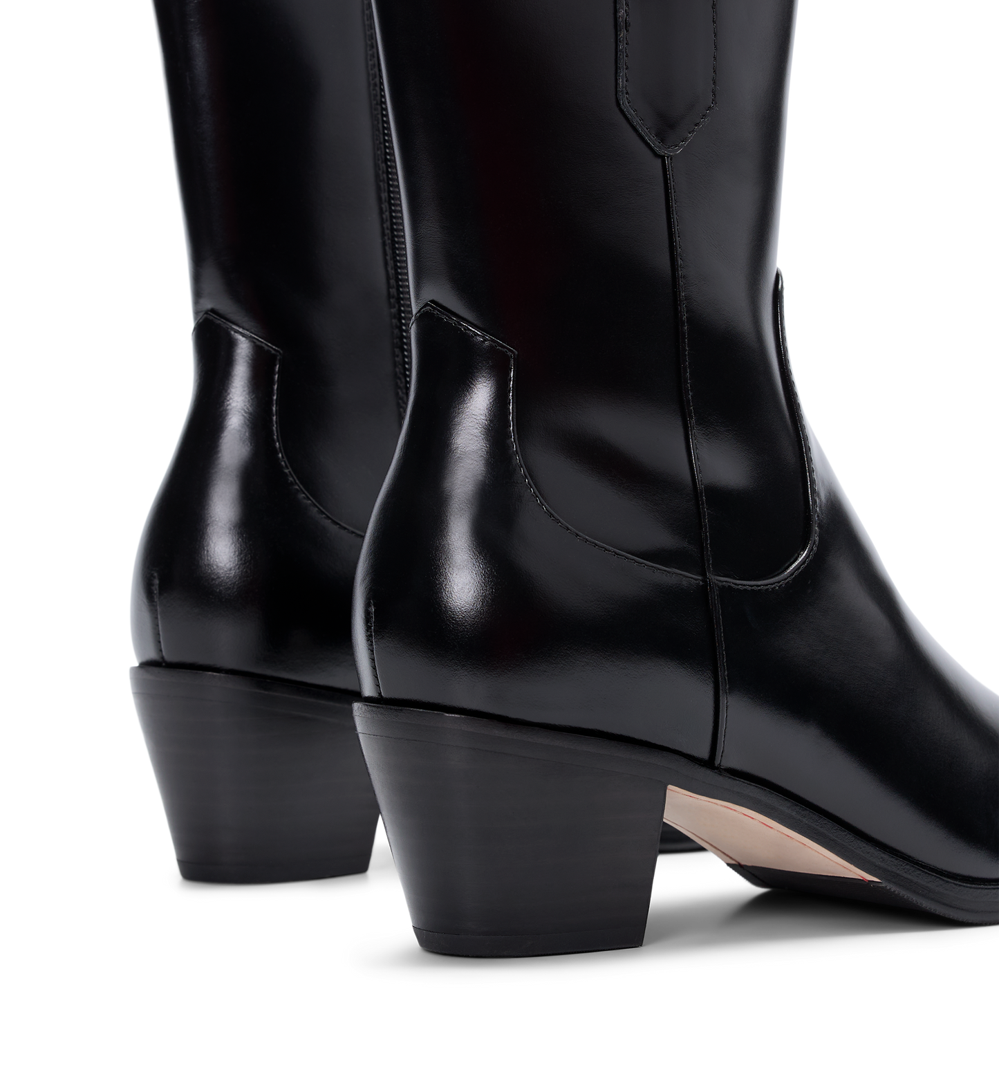 Strix Boxed Leather Heeled Boots