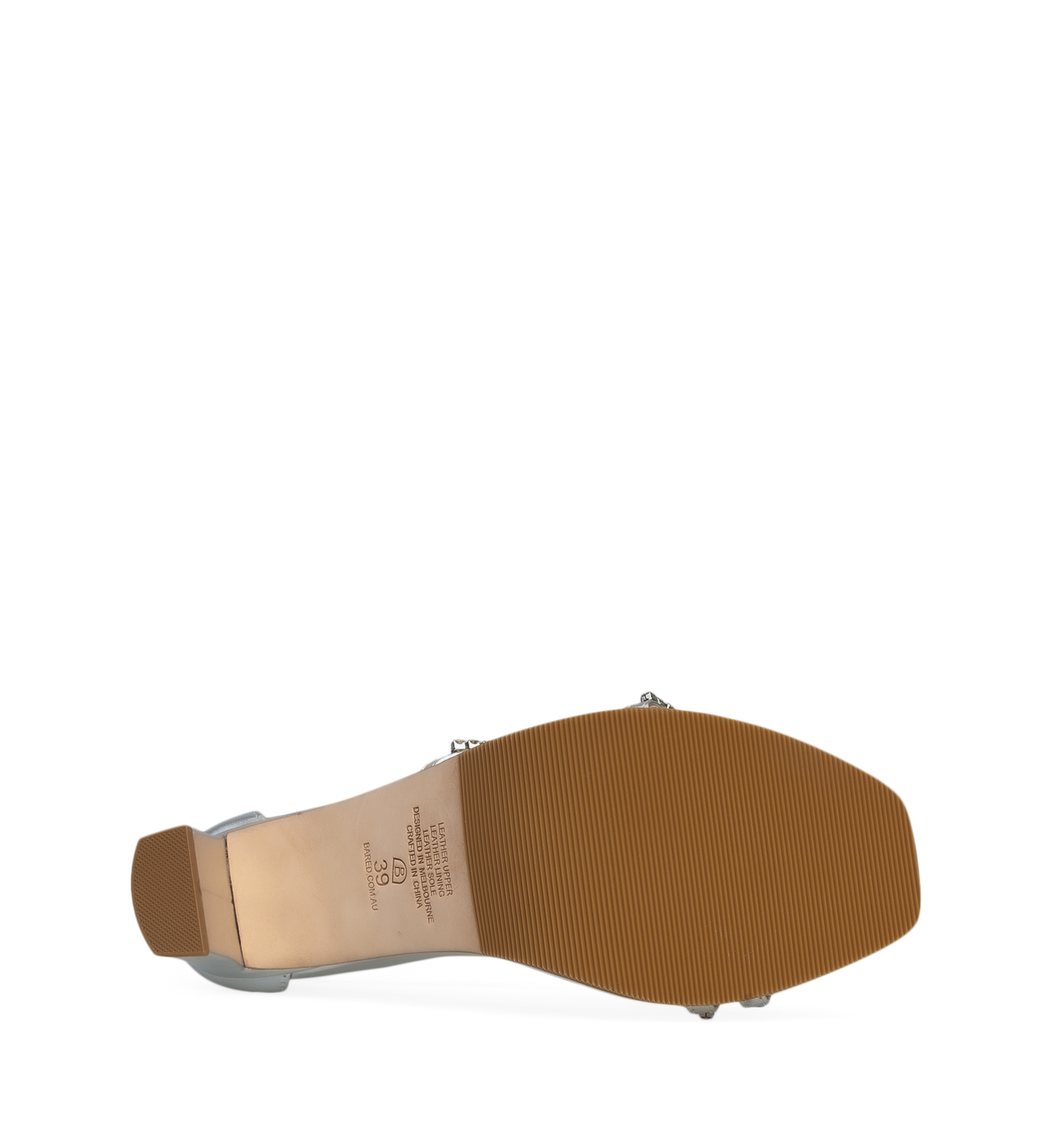 Sungem Silver Leather with Diamantes High Heels