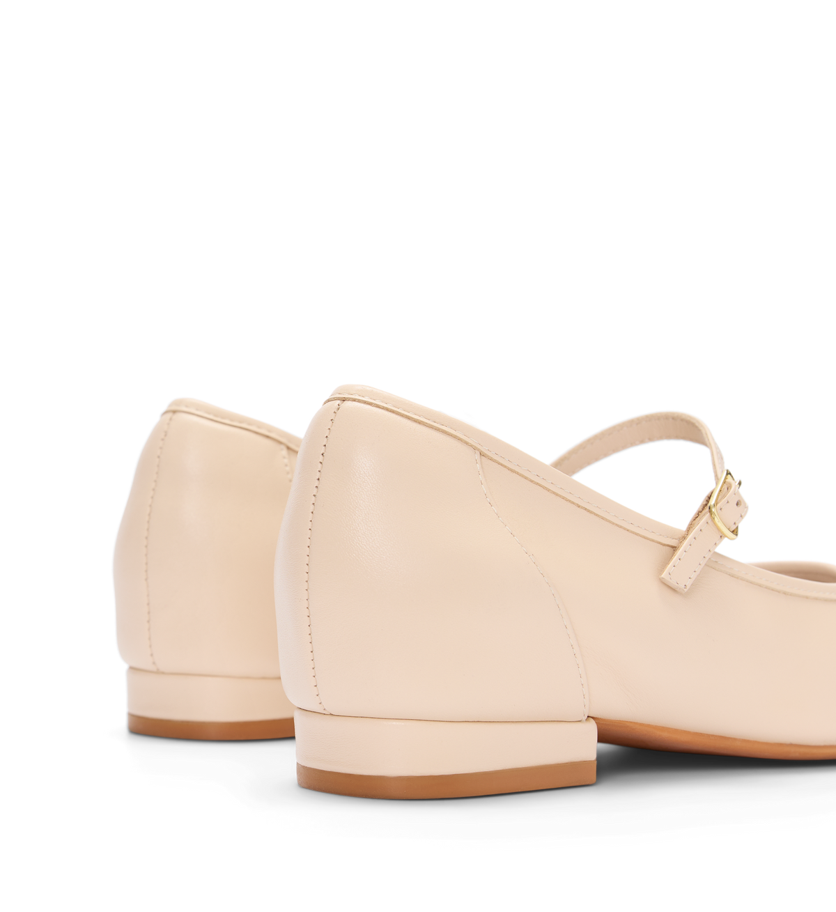 Surfbird Cream Leather Ballet Flats
