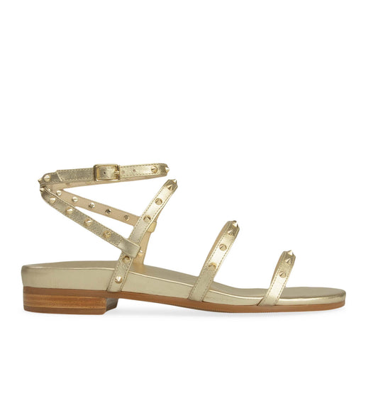 women's gold leather sandal women's studded sandals comfortable women's sandals 