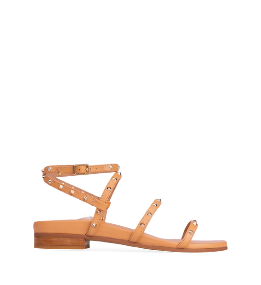 Swamphen Light Tan Leather Flat Sandals