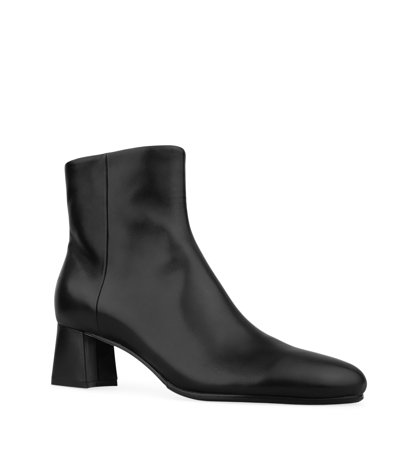 Tachuri Black Leather Ankle Boots