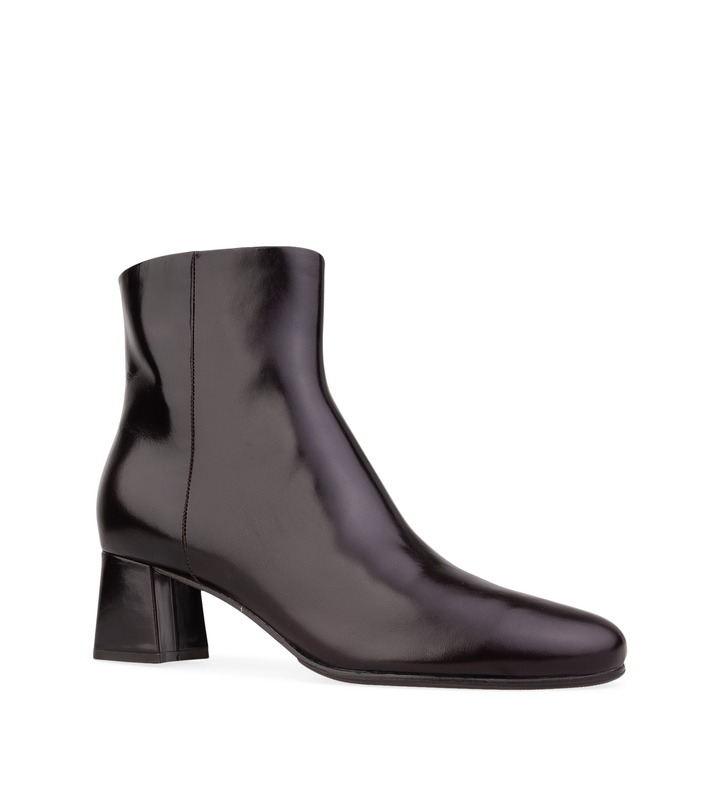 Tachuri Dark Oak Boxed Leather Ankle Boots