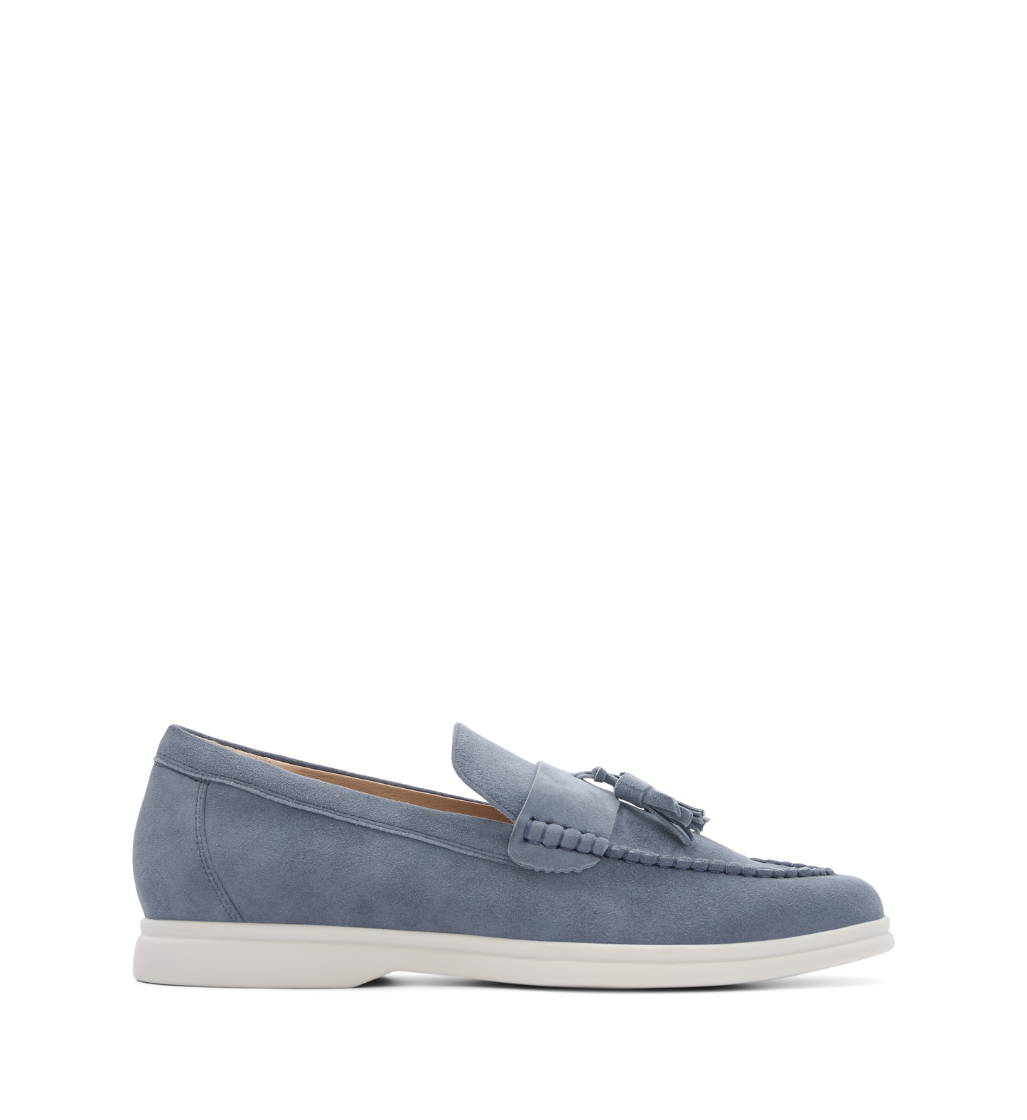 Takahe Stone Blue Suede Loafers