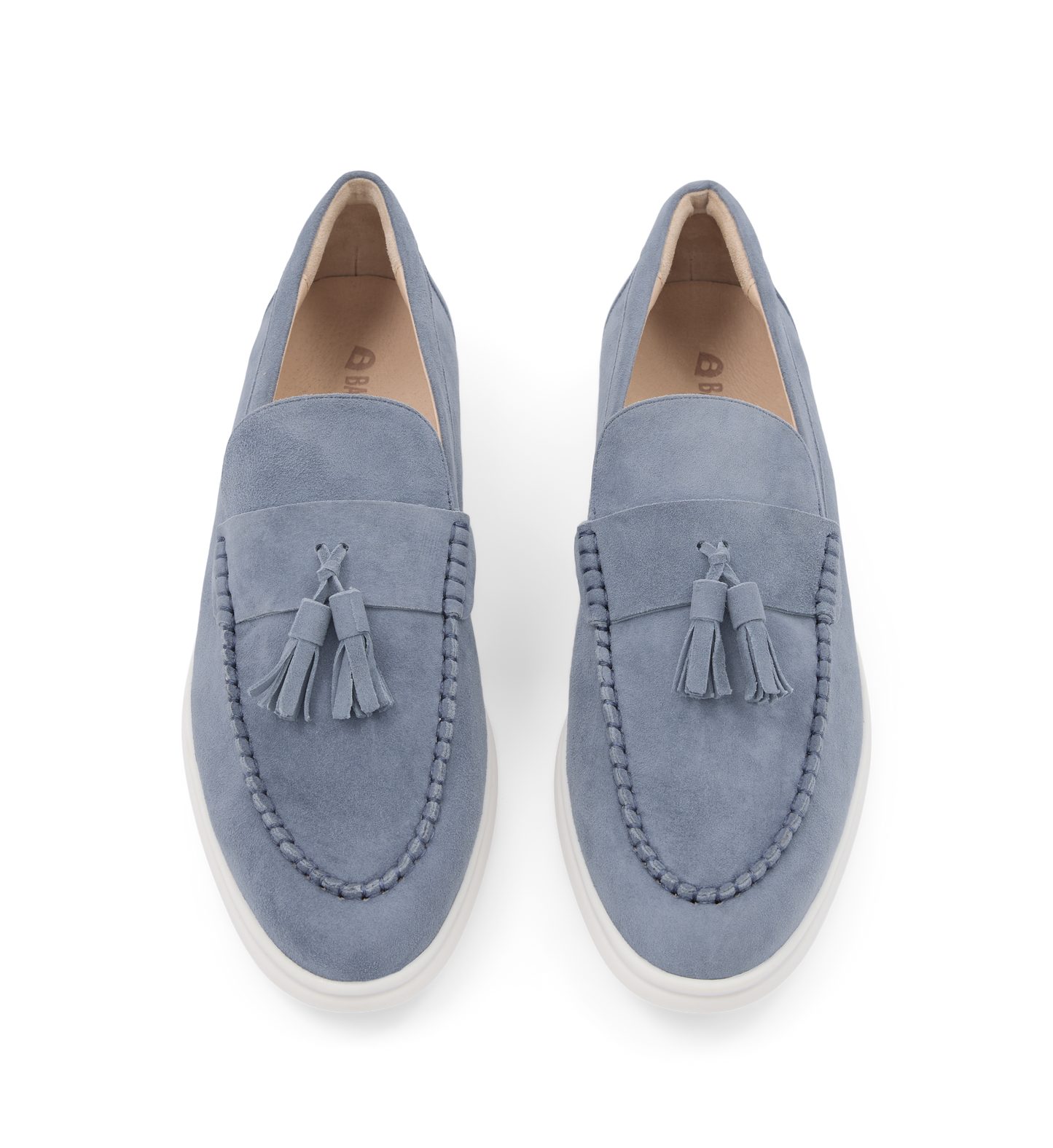 Takahe Stone Blue Suede Loafers