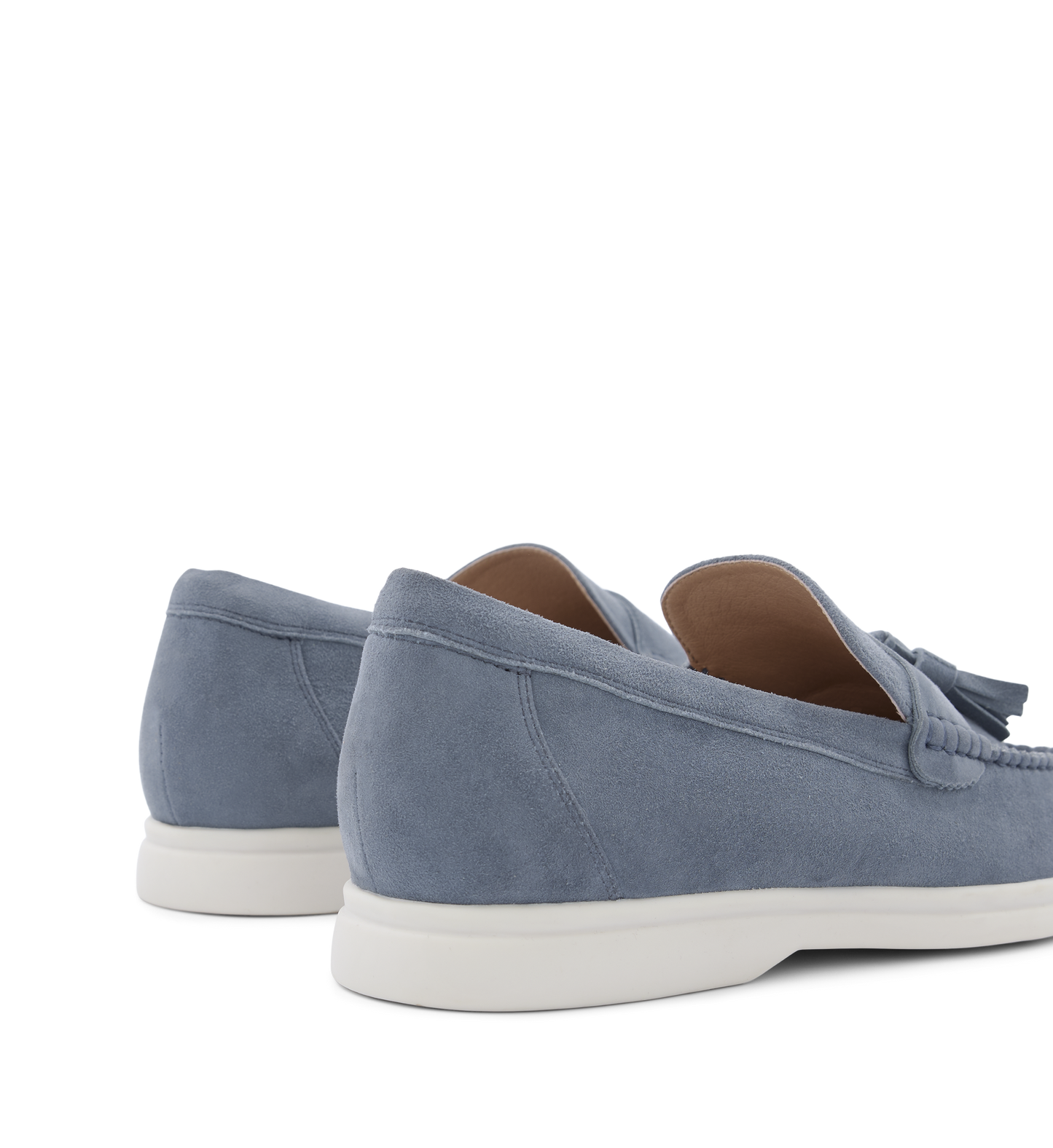 Takahe Stone Blue Suede Loafers