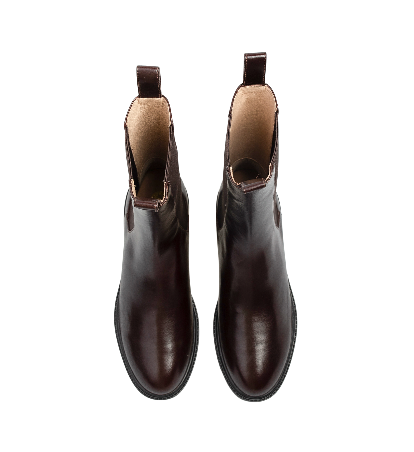 Tapaculo Dark Oak Leather Flat Boots