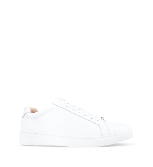 Thorntail White Leather & Gold Stars Sneakers