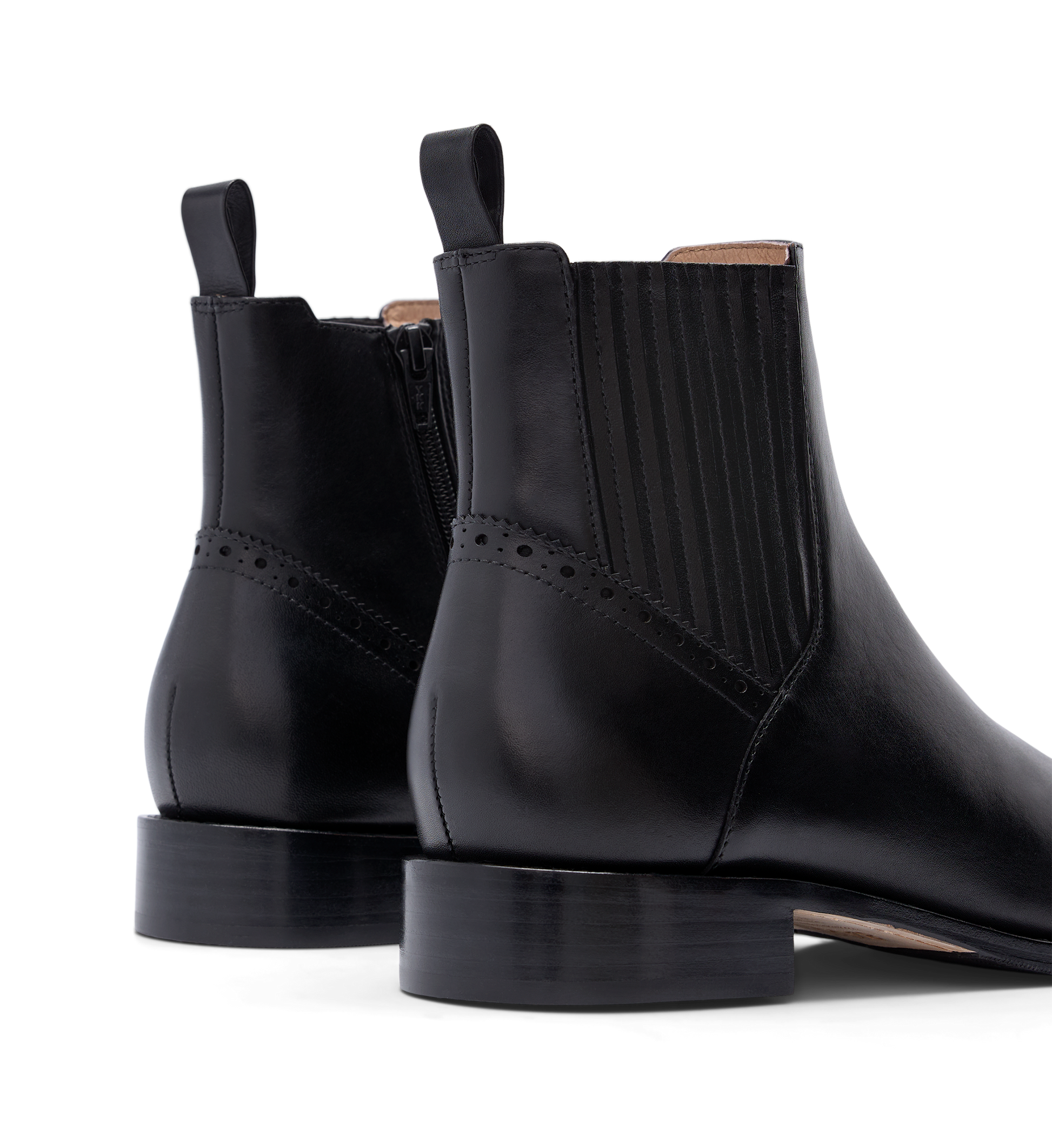 close up on the back of the tomtit chelsea boots