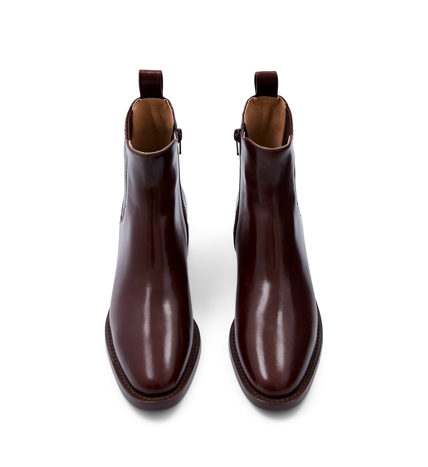 Tomtit Boxed Leather Flat Boots