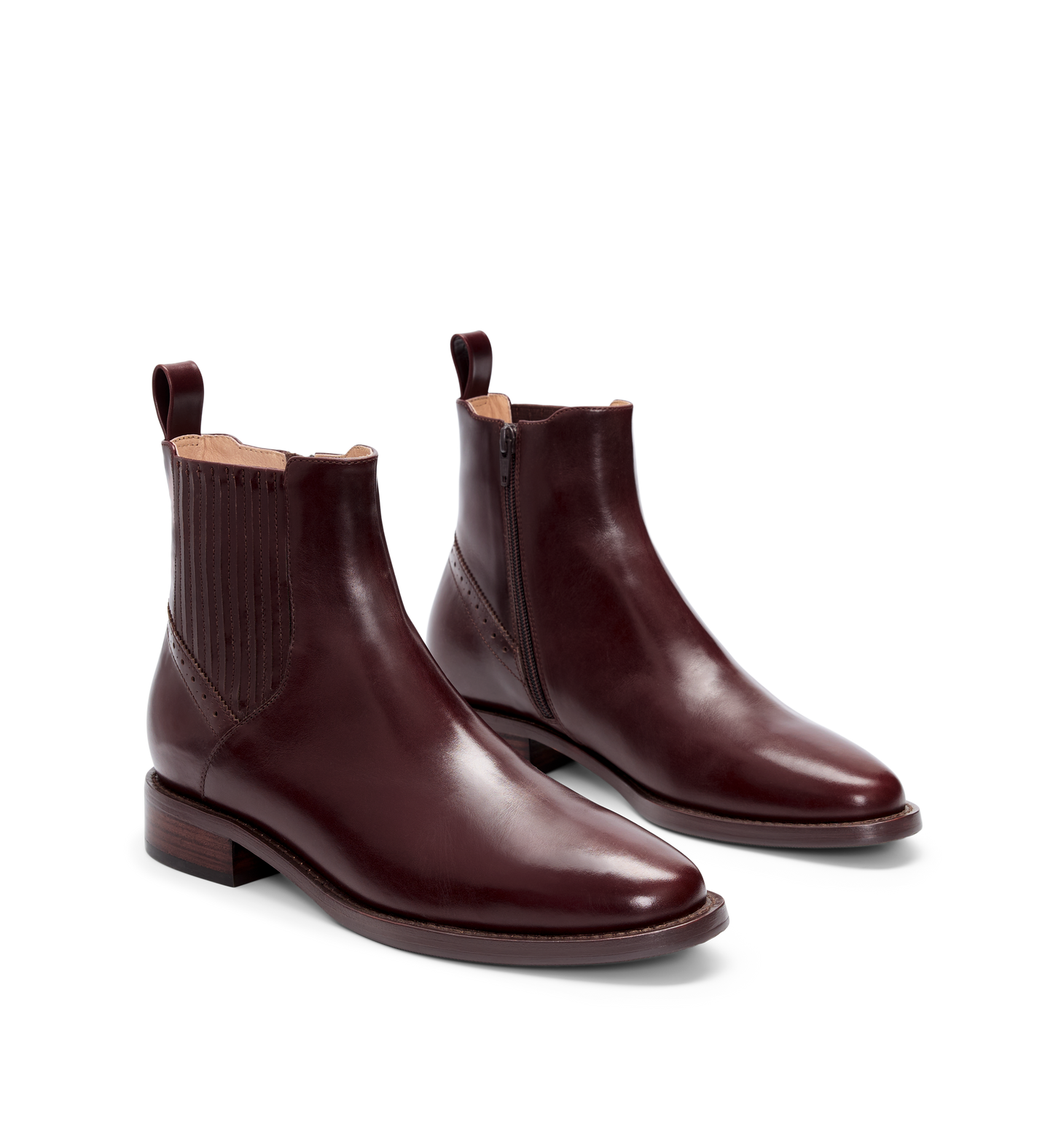 Tomtit Boxed Leather Flat Boots