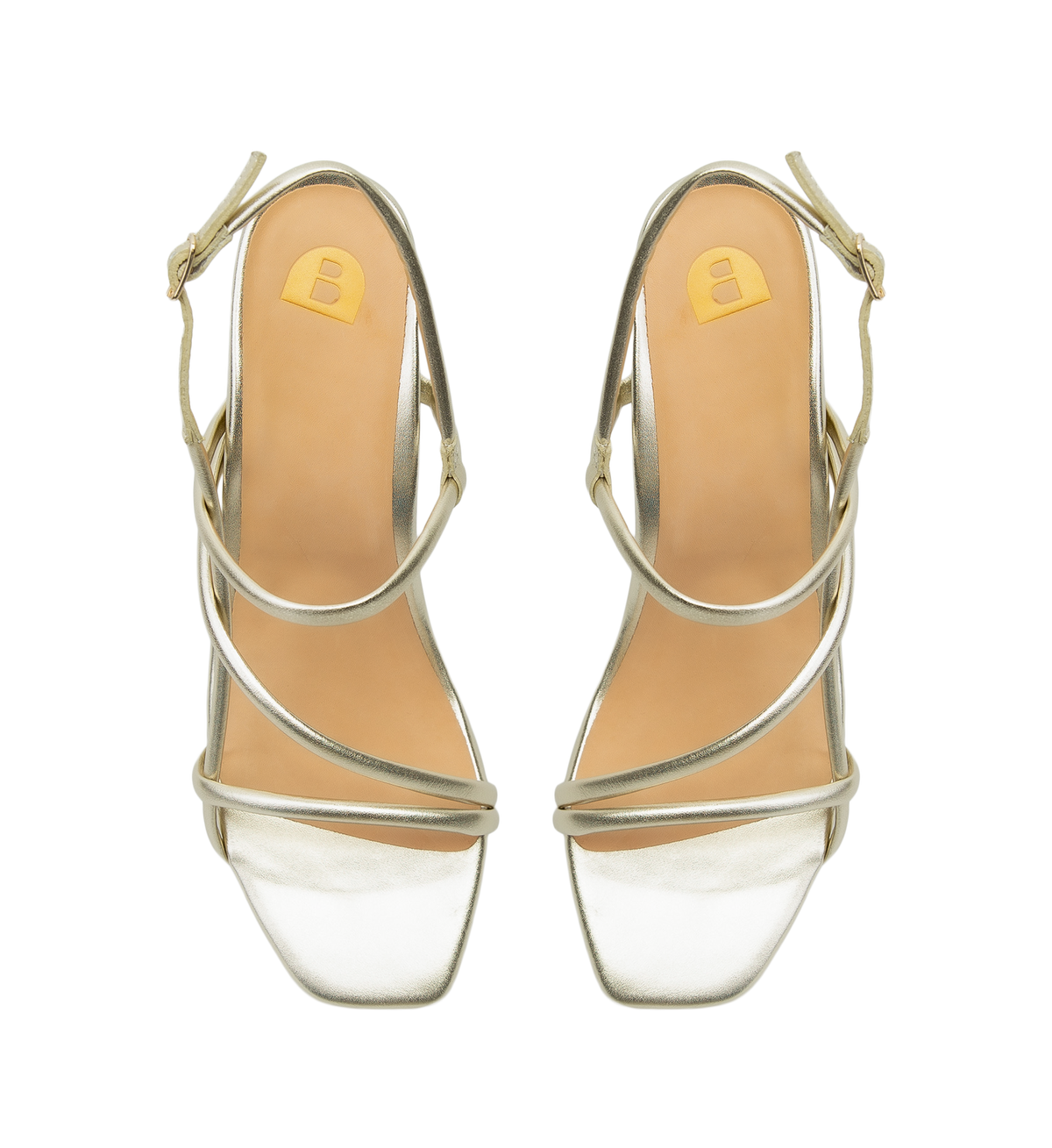 bared footwear towhee soft gold heels