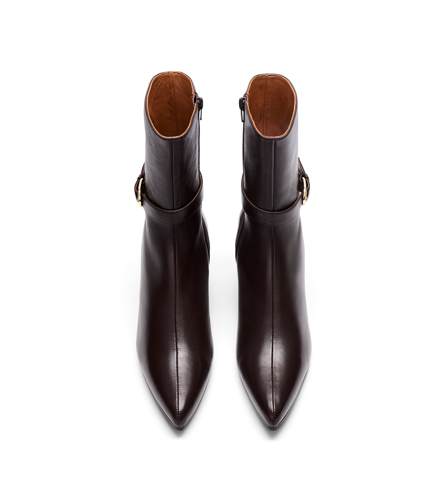 Trocaz Brown Leather Heeled Boots