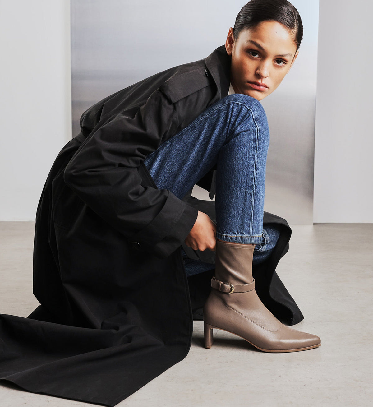 Trocaz Stretch Leather Heeled Boots