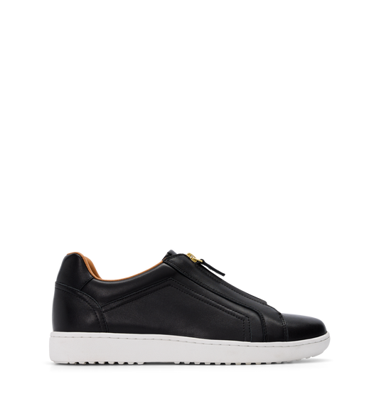 Troupial Black Leather Sneakers