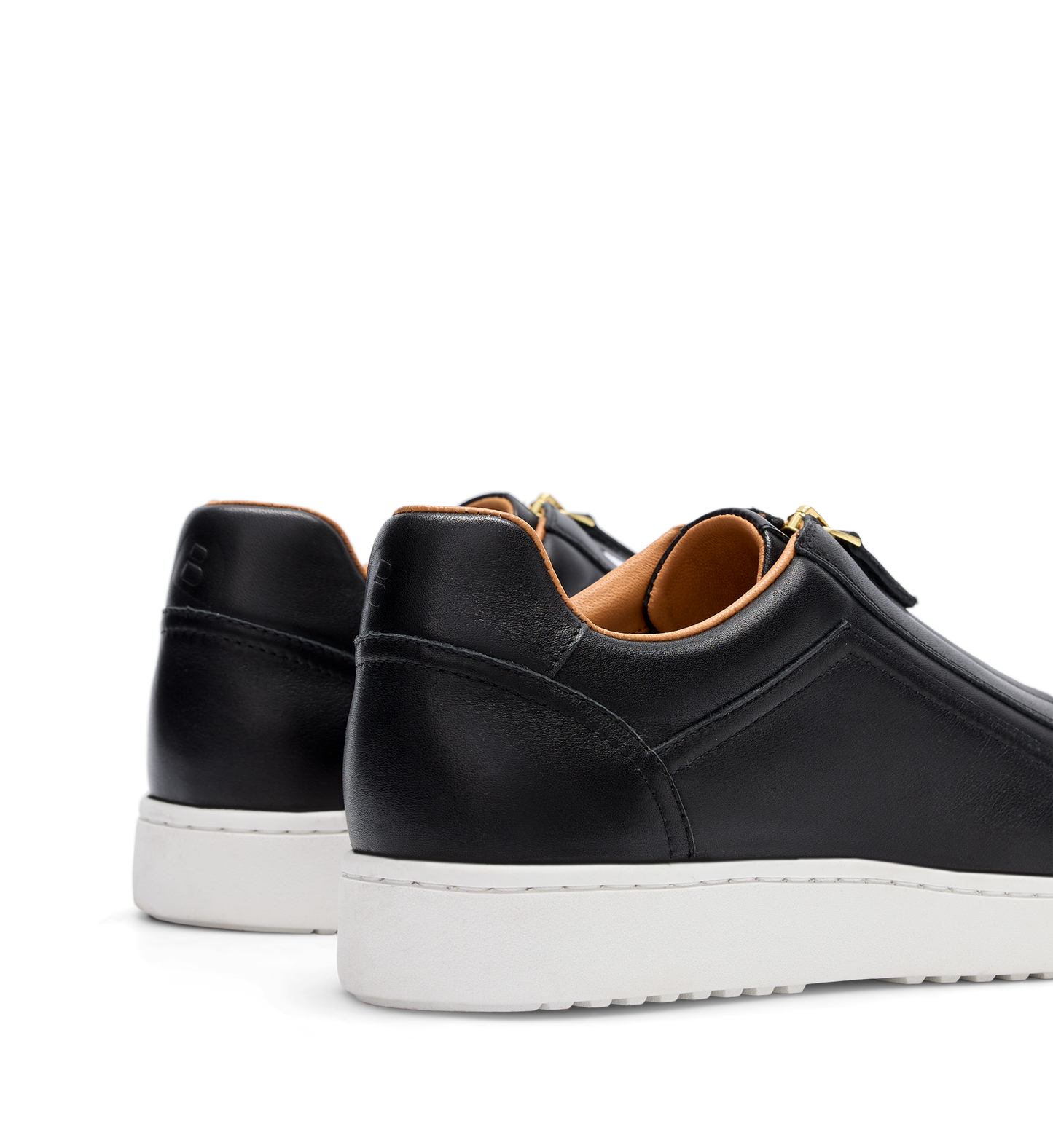Troupial Black Leather Sneakers