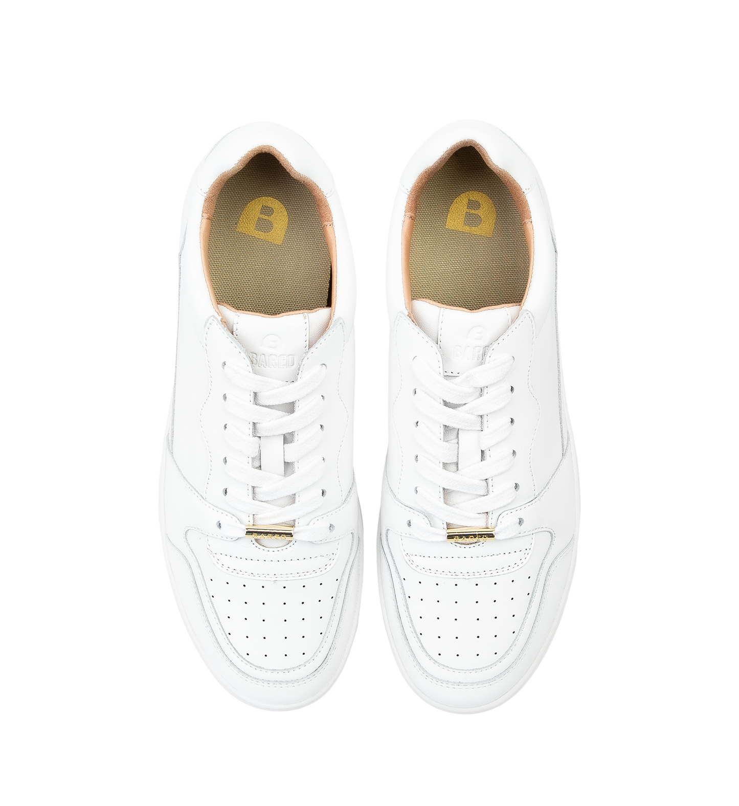 Tui White Leather & Gum Sole Sneakers