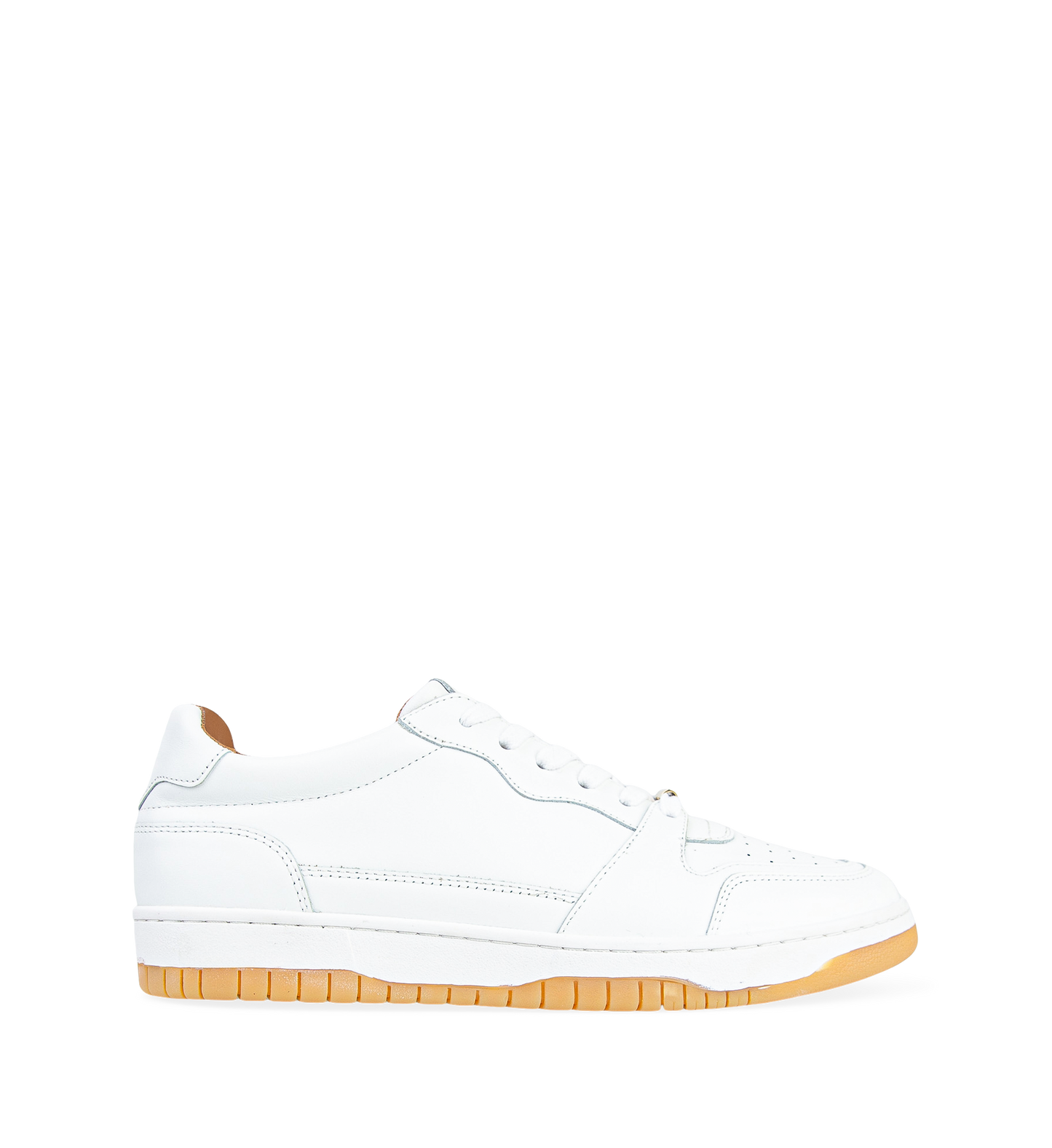 Tui White Leather & Gum Sole Sneakers