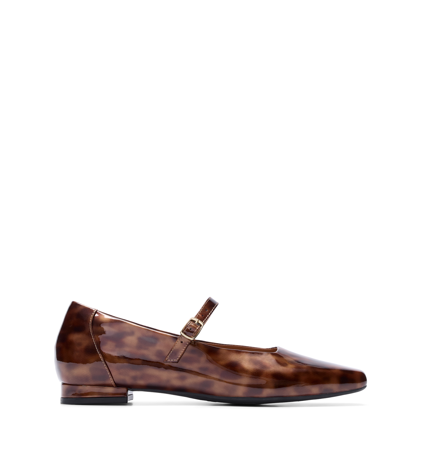Turtur Tortoiseshell Brown Patent Leather Ballet Flats