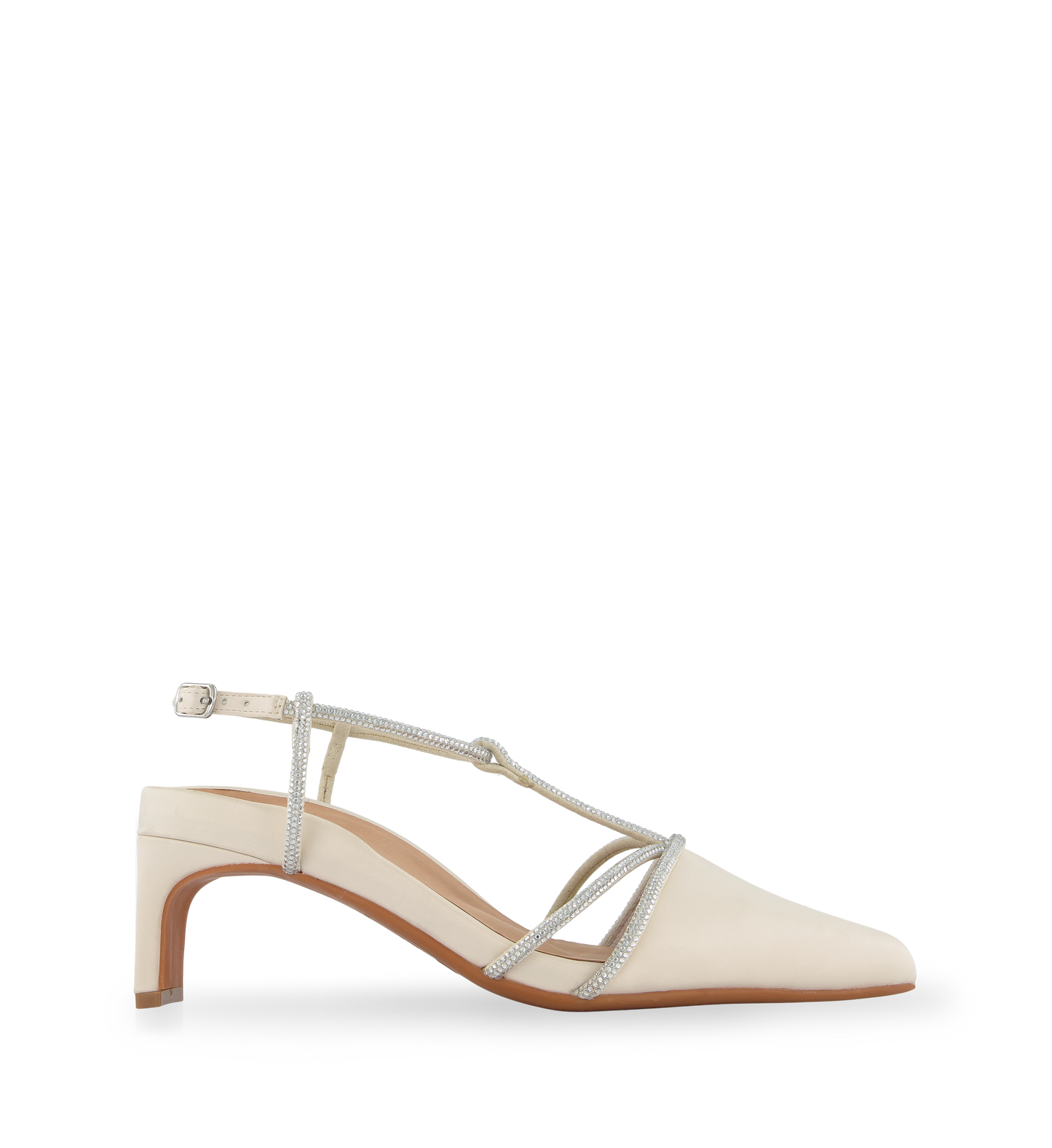 Veery Satin Low Heels