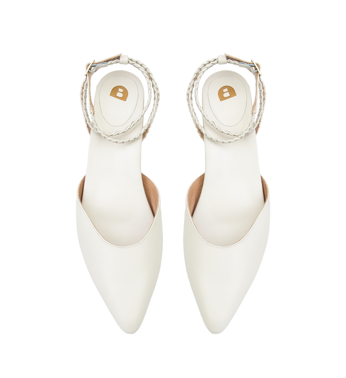 Weaver Oatmilk Leather Flats